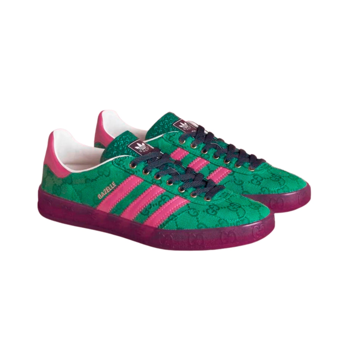 Adidas Gazelle x Gucci GG Monogram Green & Pink