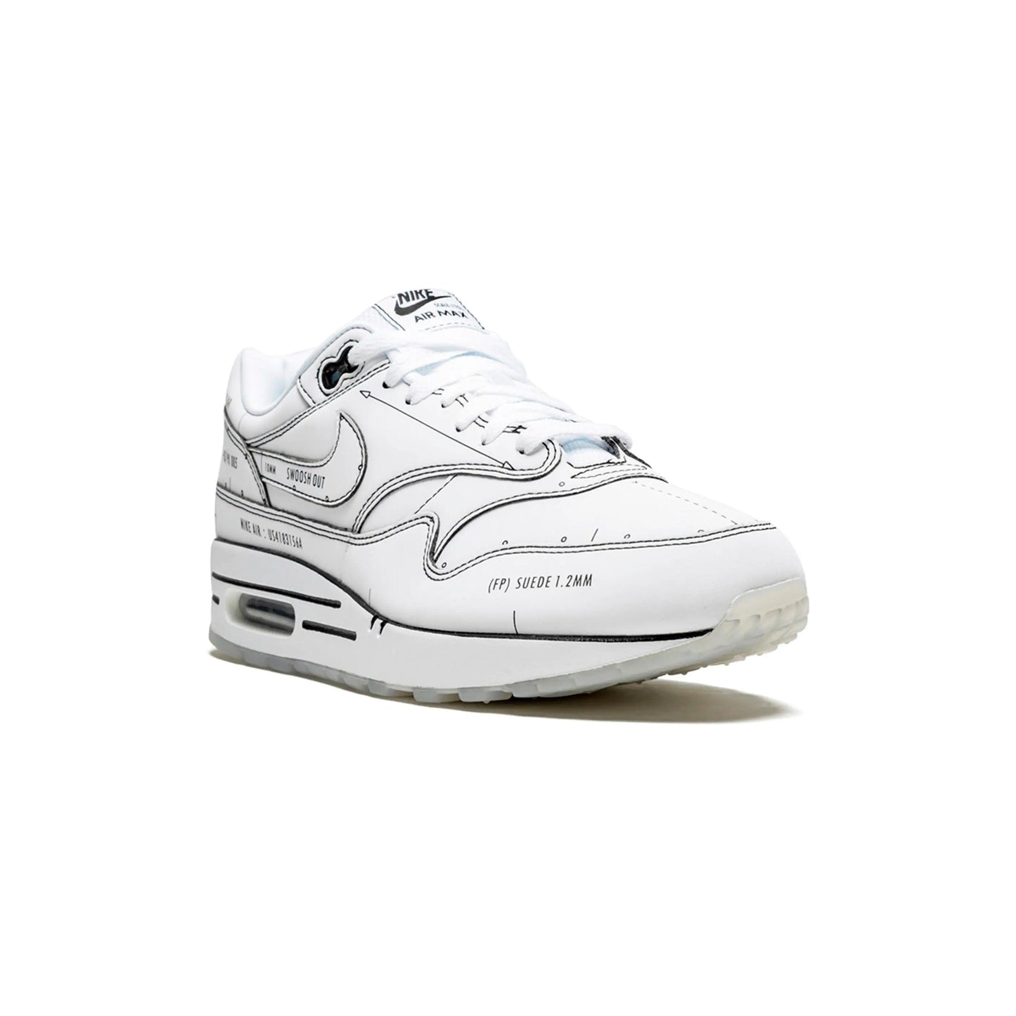 Nike Air Max 1 Sketch Schematic White