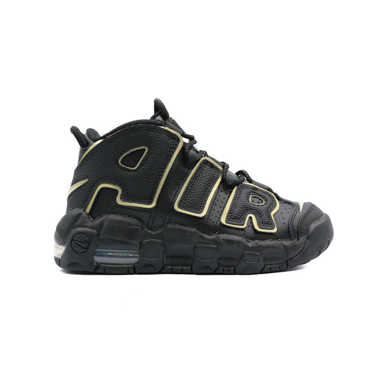 Nike Air More Uptempo Black Metallic Gold GS