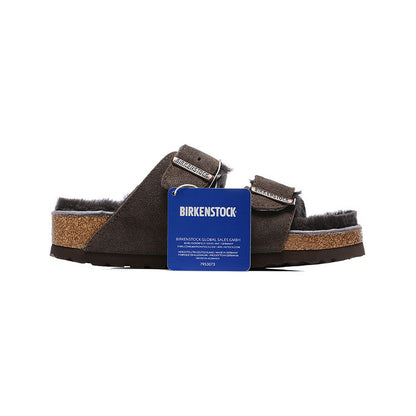 Birkenstock Arizona Shearling Dark Brown