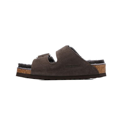 Birkenstock Arizona Shearling Dark Brown