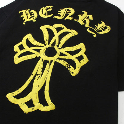 Chrome Hearts T-Shirt Cross Cemetery Paint Drips Black