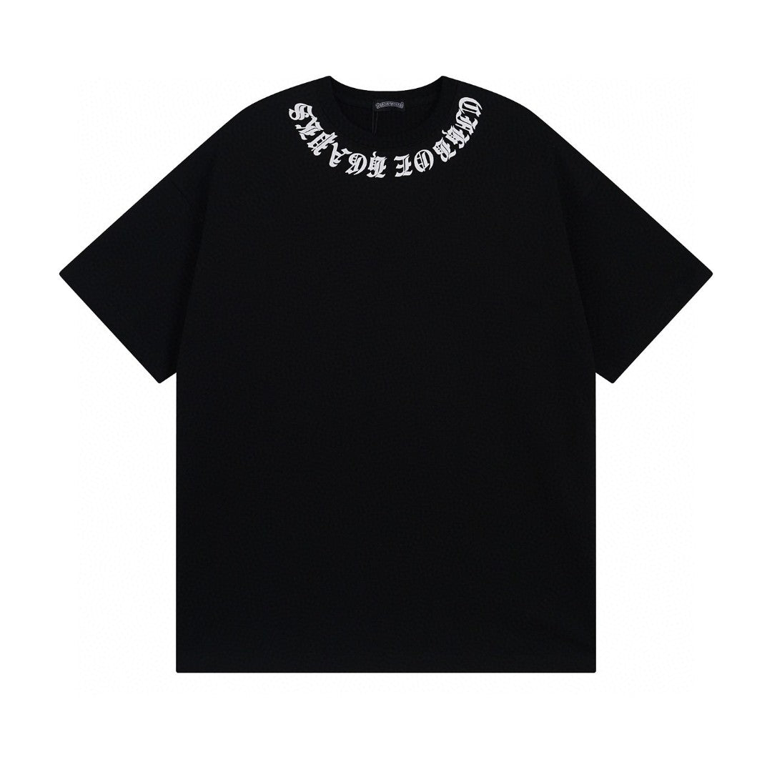 Chrome Hearts T-Shirt Necklogo Back Printed Cross Black