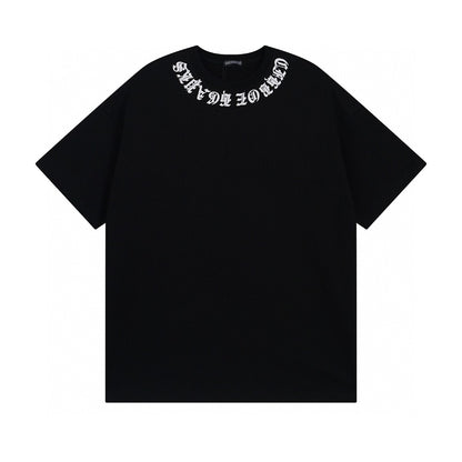 Chrome Hearts T-Shirt Necklogo Back Printed Cross Black