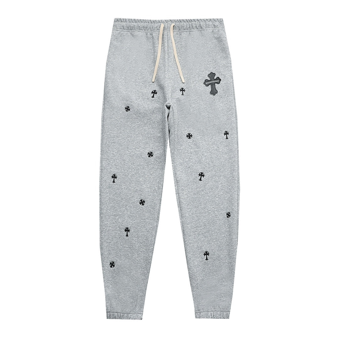 Chrome Hearts Pants Cotton Multicross Grey