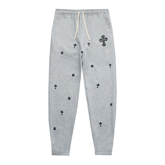 Chrome Hearts Pants Cotton Multicross Grey