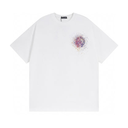 Chrome Hearts T-Shirt Horse Shoe Logo Pocket Dripped White