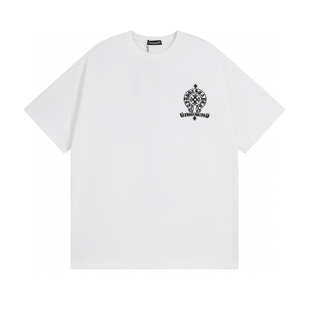 Chrome Hearts T-Shirt Horse Shoe Logo x Cross White