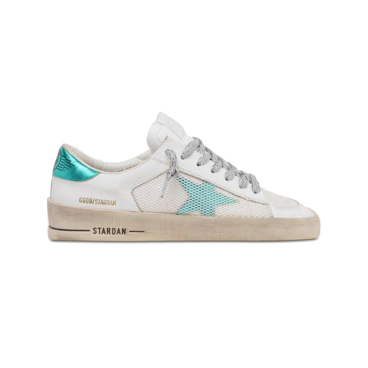 Golden Goose Stardan White Aqua Green