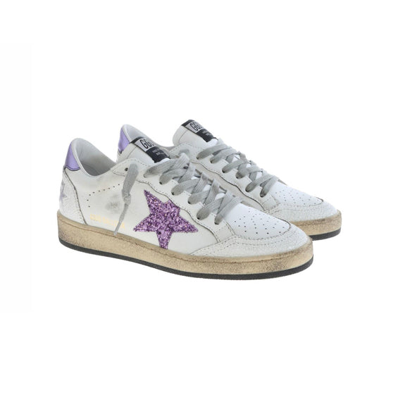 Golden Goose Ballstar Purple Glitter