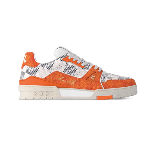 Louis Vuitton LV Trainer Damier White Orange