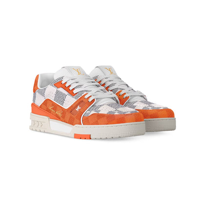 Louis Vuitton LV Trainer Damier White Orange