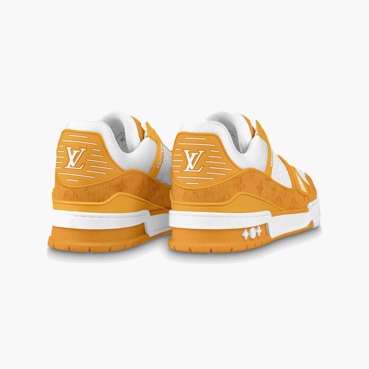 Louis Vuitton Trainer Yellow Monogram Denim White