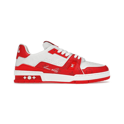 Louis Vuitton Trainer #54 Signature Red White