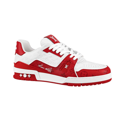 Louis Vuitton Trainer #54 Signature Red White