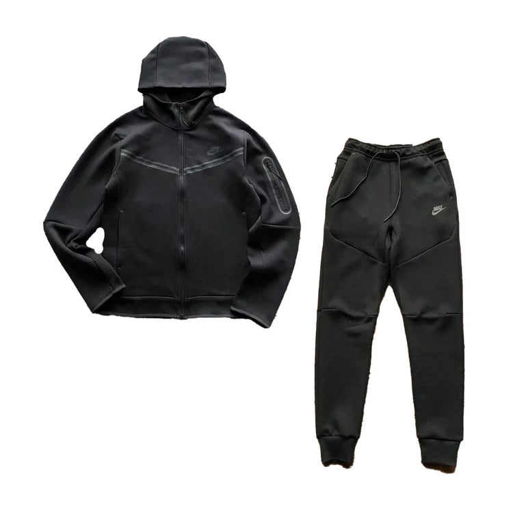 Nike Tech Fleece Full Black Full Zip