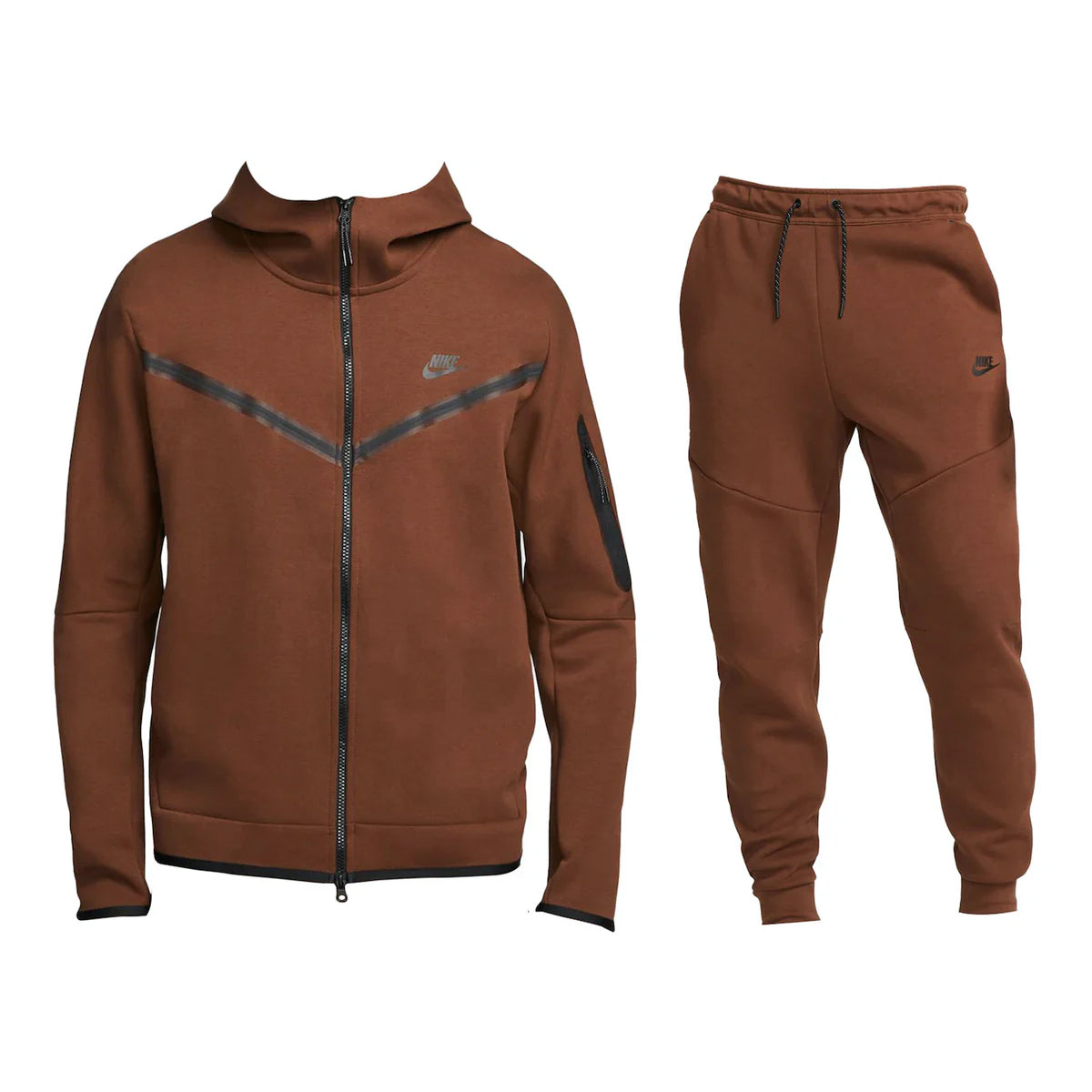 Nike Tech Fleece Full Brown Full Zip