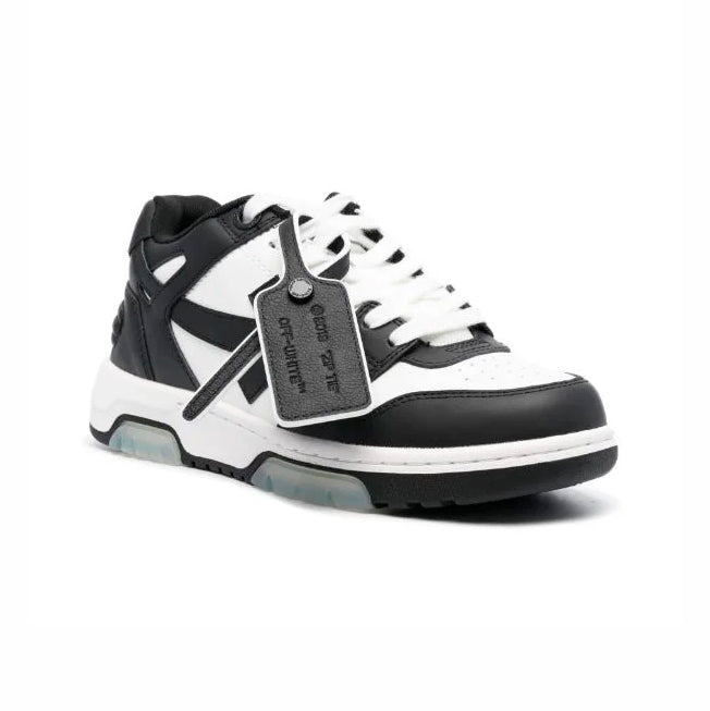 Off-White Out Of Office Low Black and White Leather