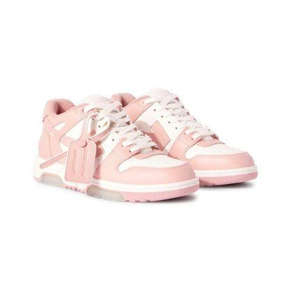 Off-White Out Of Office Smooth Leather Pink and White