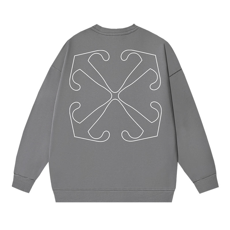 Off-White Sweatshirt Line Arrow print Grey