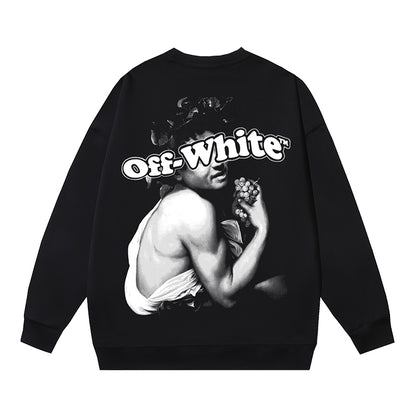 Off-White Sweatshirt Bacchus Print Black