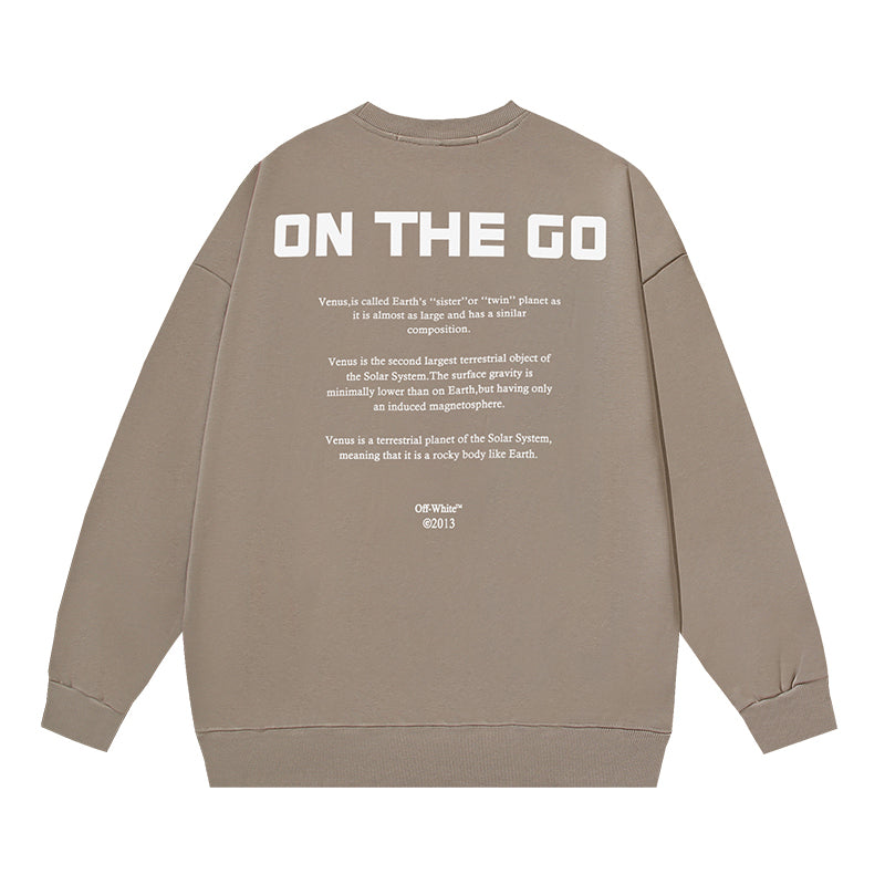 Off-White Sweatshirt Venus Print Cream