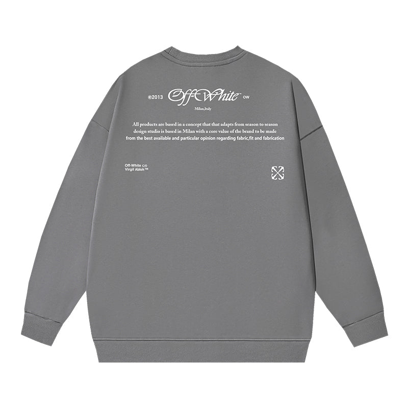 Off-White Sweatshirt Script Mary Grey