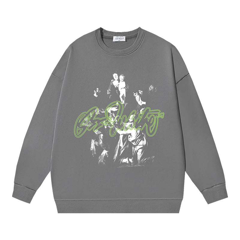 Off-White Sweatshirt Script Mary Grey